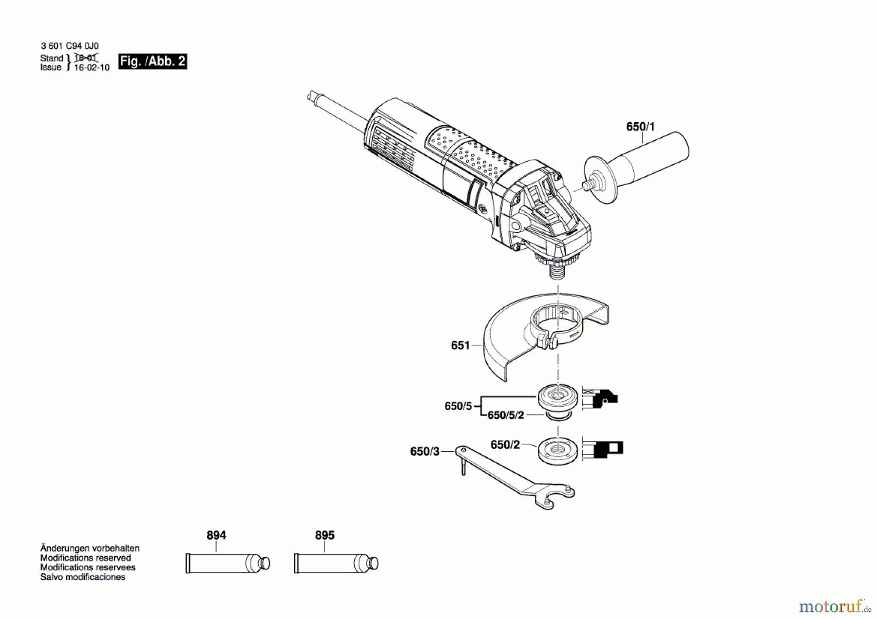 Bosch Werkzeug Winkelschleifer GWS 7-115 Seite 2