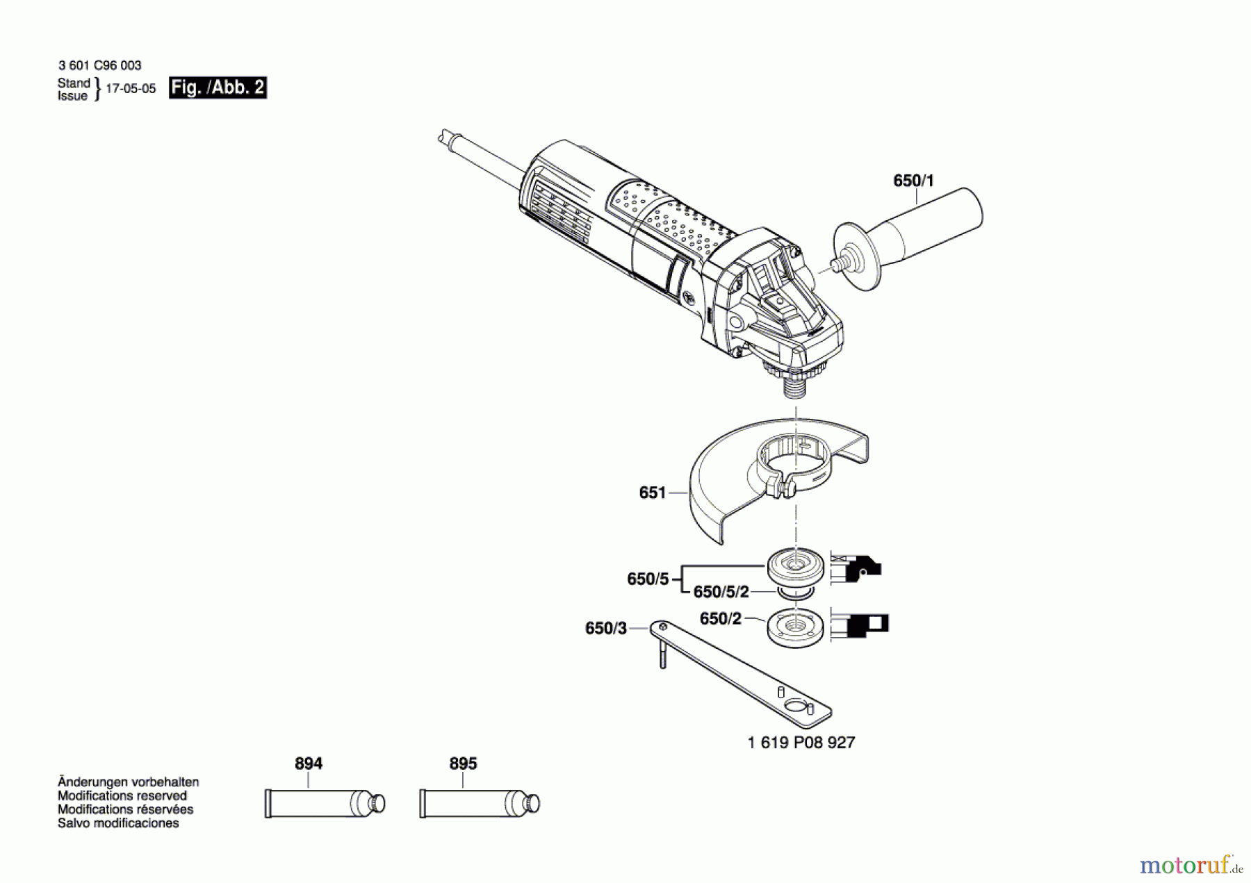 Bosch Werkzeug Winkelschleifer GWS 9-115 Seite 2