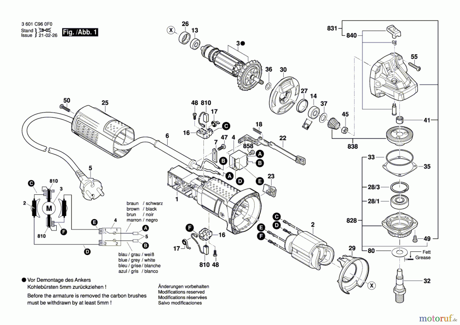 Bosch Werkzeug Winkelschleifer GWS 900-100 Seite 1