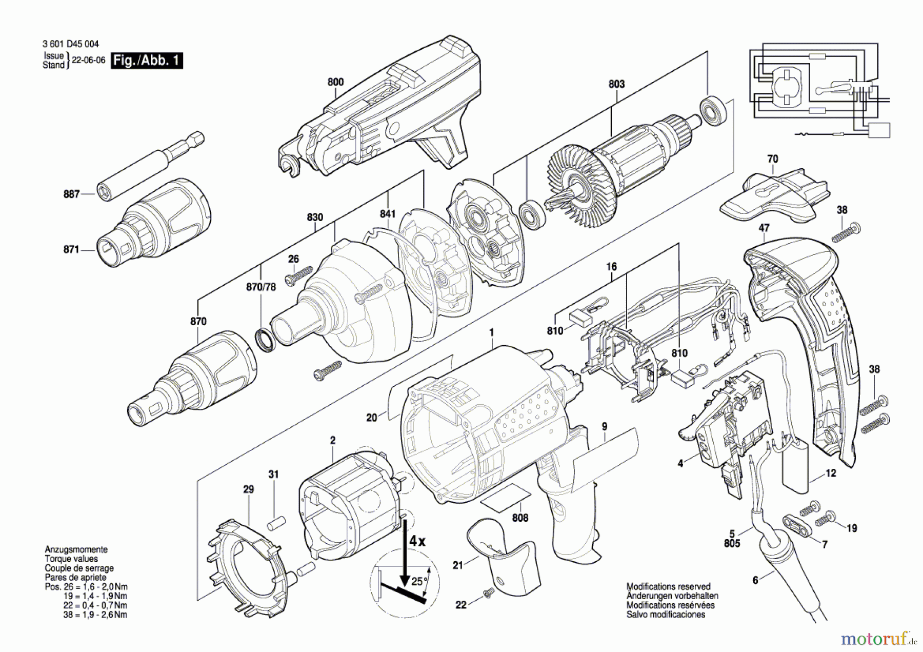 Bosch Werkzeug Bohrschrauber GSR 6-25 TE Seite 1