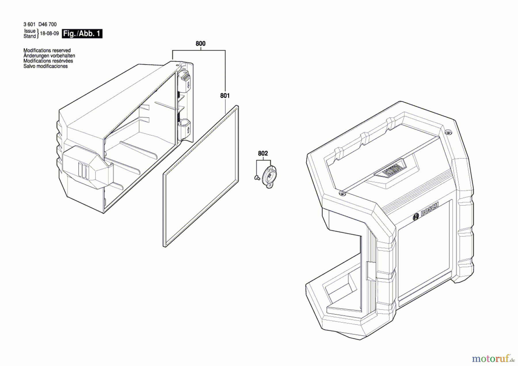 Bosch Akku Werkzeug Akku-Lampe GLI 18V-1200C Seite 1