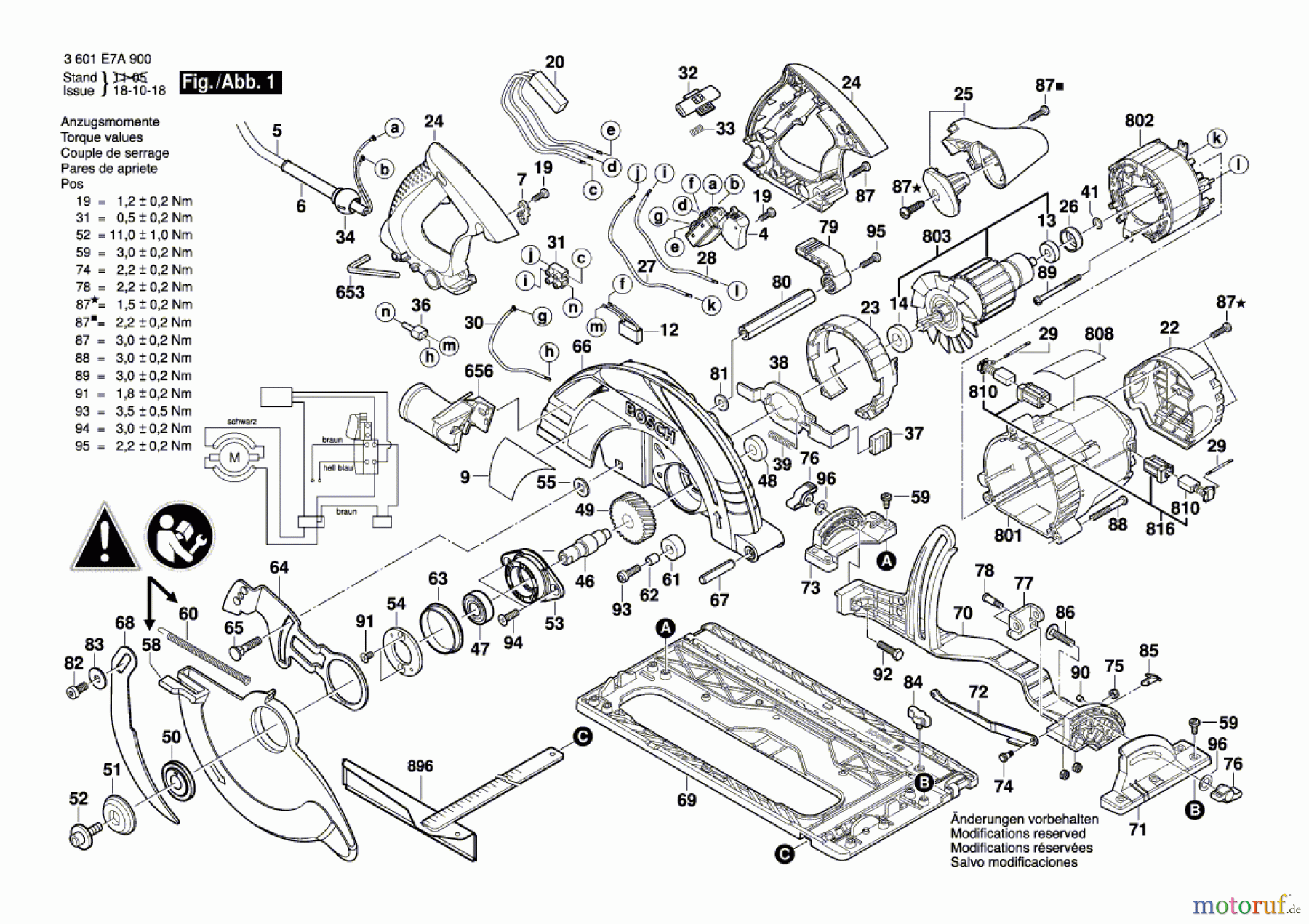 Bosch Werkzeug Handkreissäge GKS 85 G Seite 1