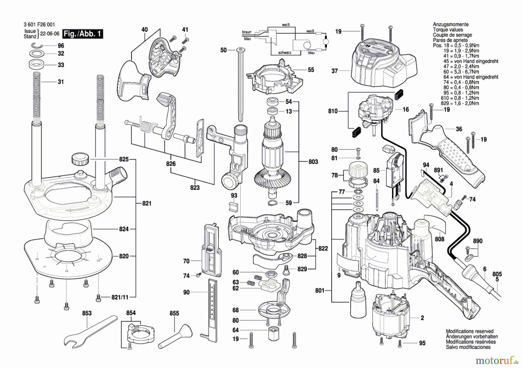 Bosch Werkzeug Oberfräse GOF 1250 CE Seite 1