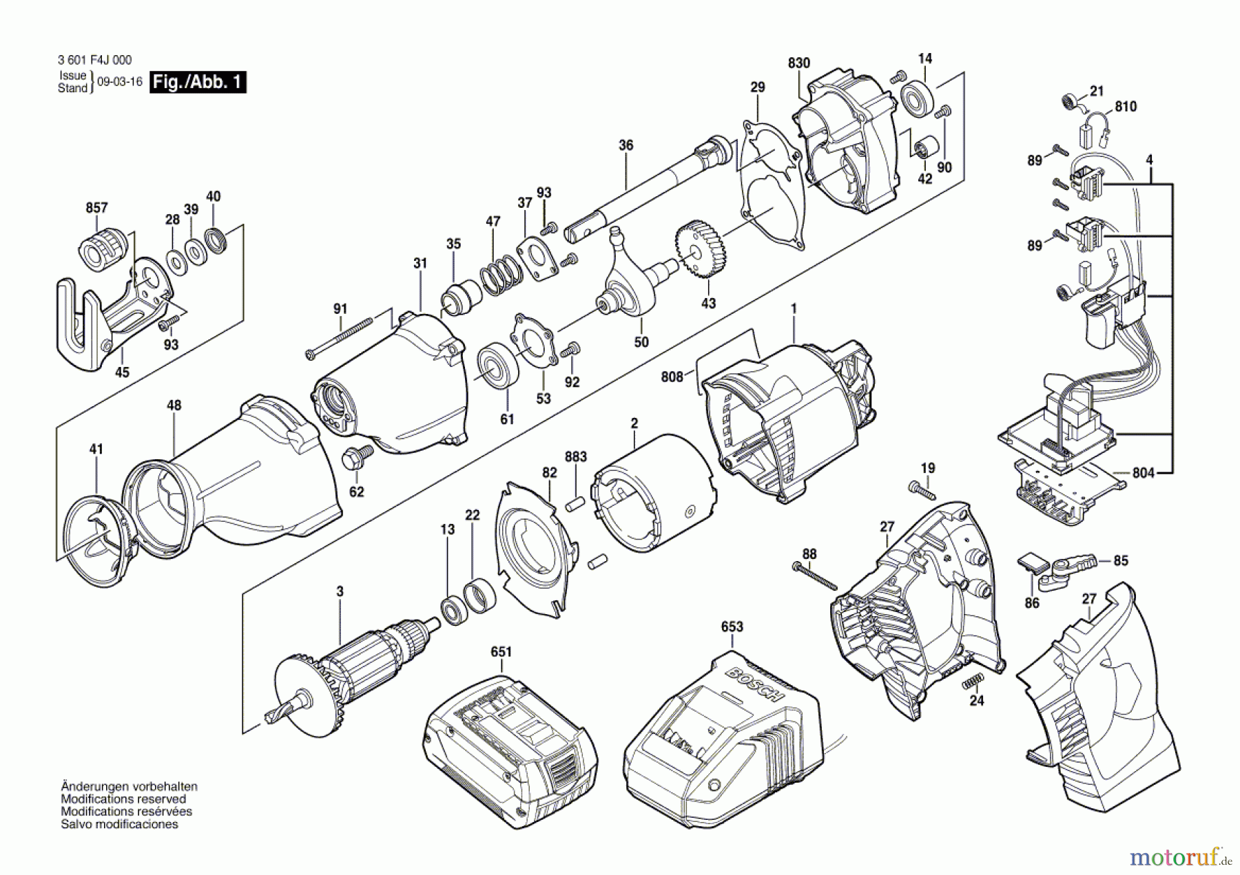 Bosch Akku Werkzeug Akku-Säbelsäge GSA 18 V-LI Seite 1