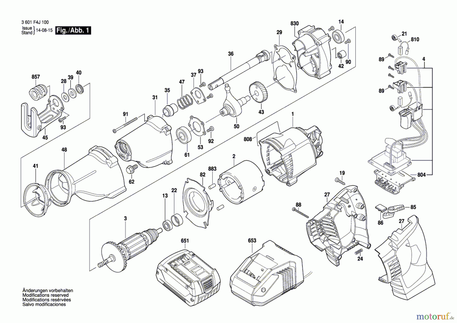 Bosch Akku Werkzeug Akku-Säbelsäge SBS 18-A Seite 1