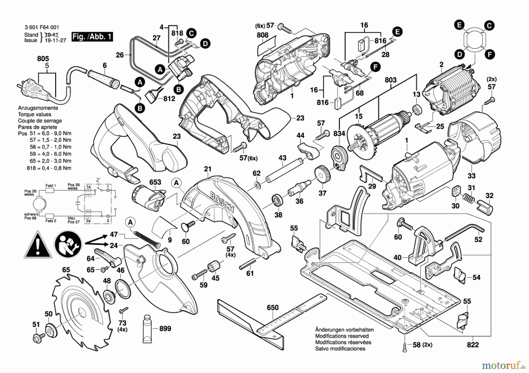 Bosch Werkzeug Handkreissäge GKS 55 Seite 1