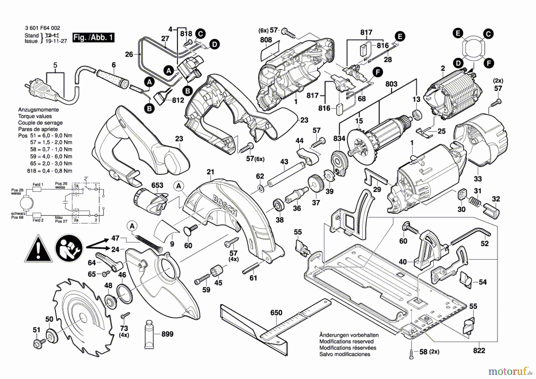 Bosch Werkzeug Handkreissäge GKS 55 Seite 1