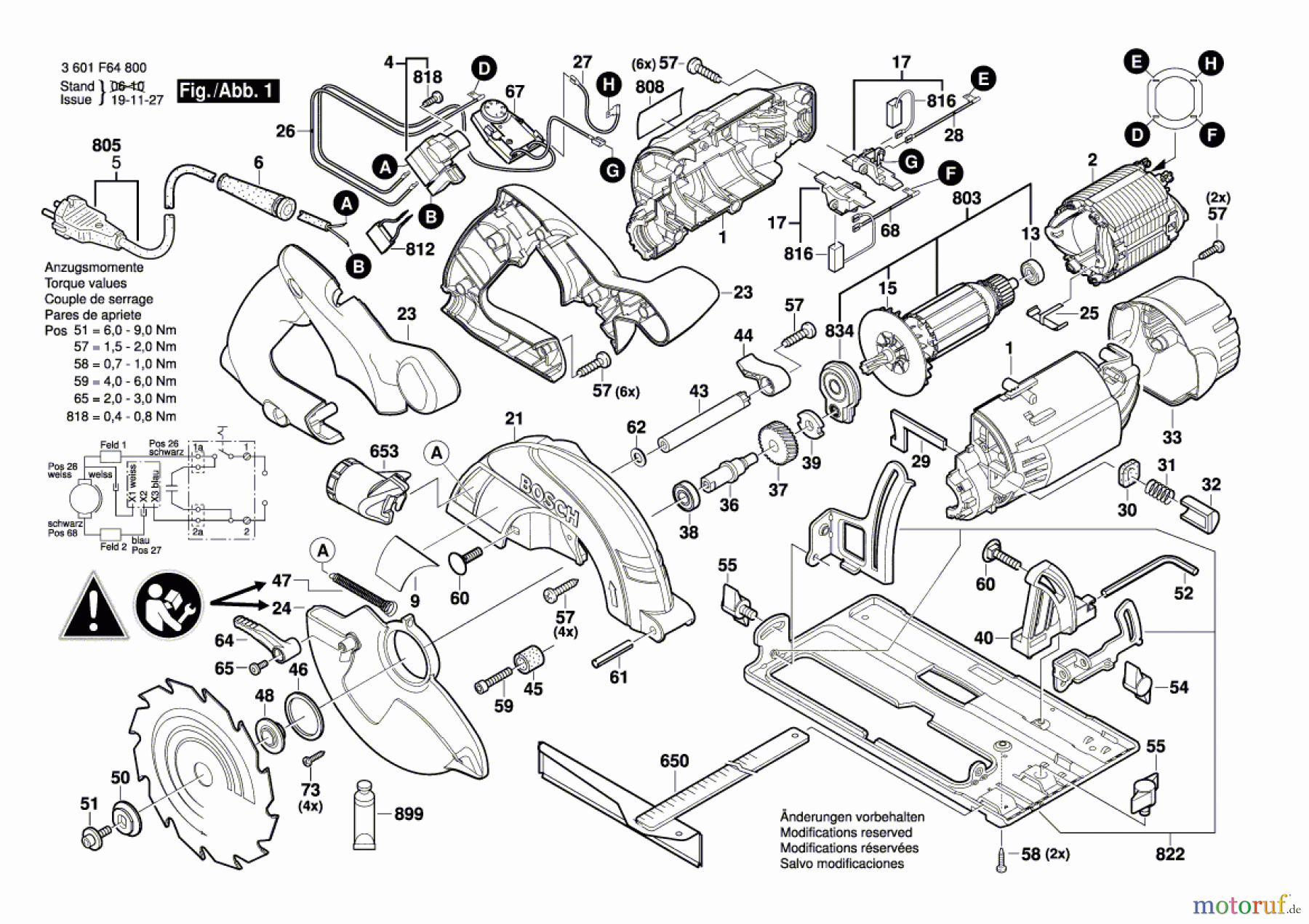 Bosch Werkzeug Handkreissäge GKS 55 CE Seite 1