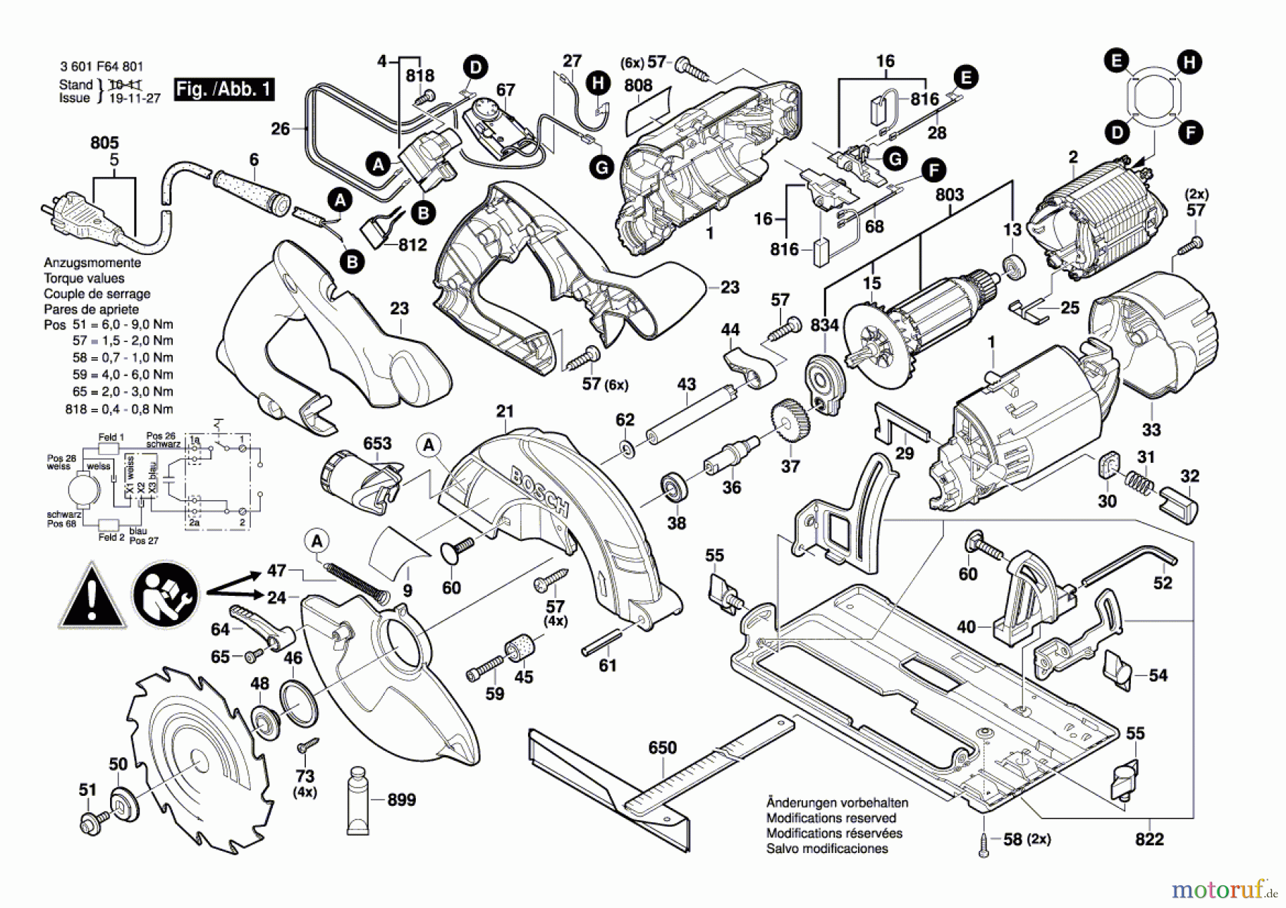 Bosch Werkzeug Handkreissäge GKS 55 CE Seite 1