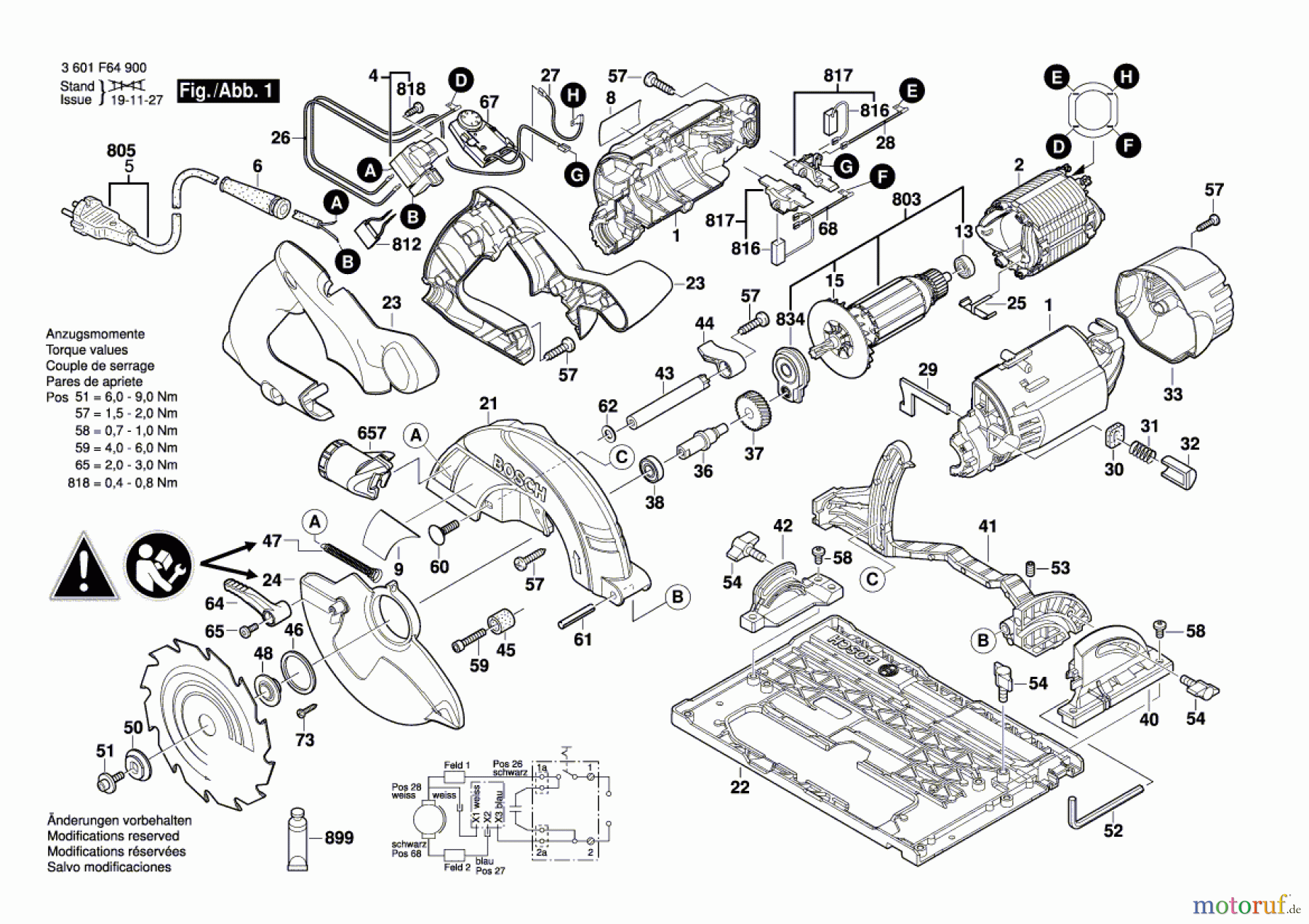 Bosch Werkzeug Handkreissäge GKS 55 GCE Seite 1