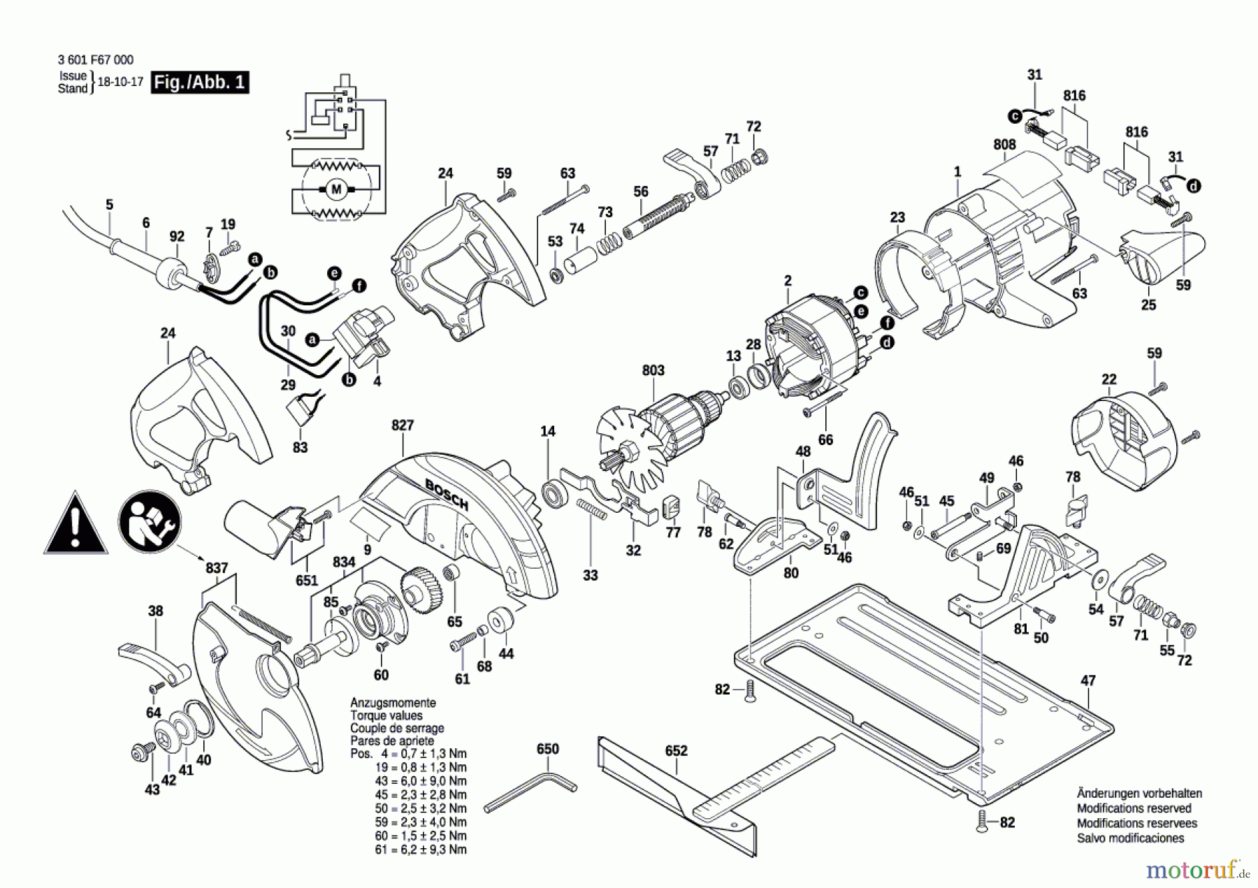  Bosch Werkzeug Handkreissäge GKS 65 Seite 1