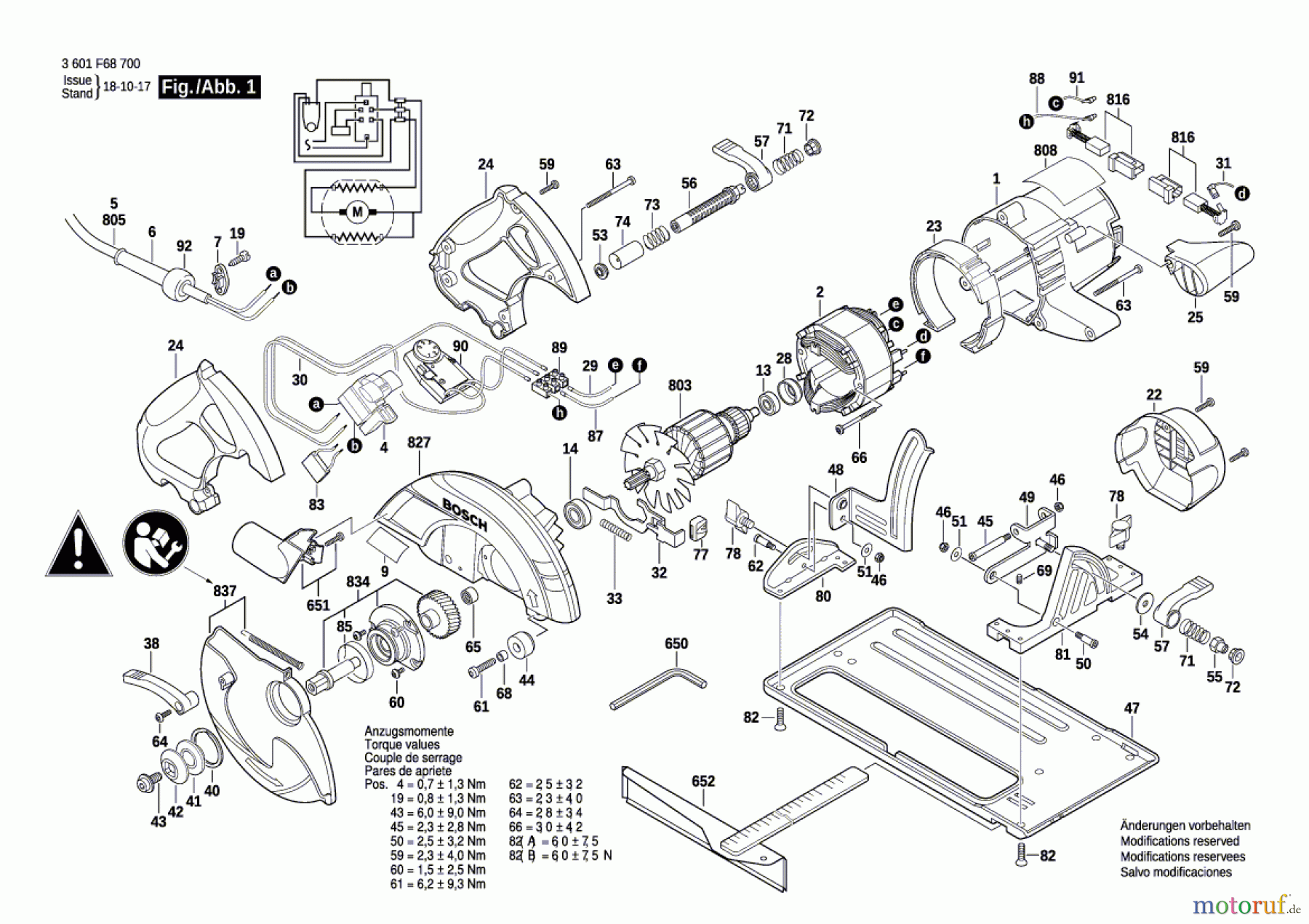 Bosch Werkzeug Handkreissäge GKS 65 CE Seite 1