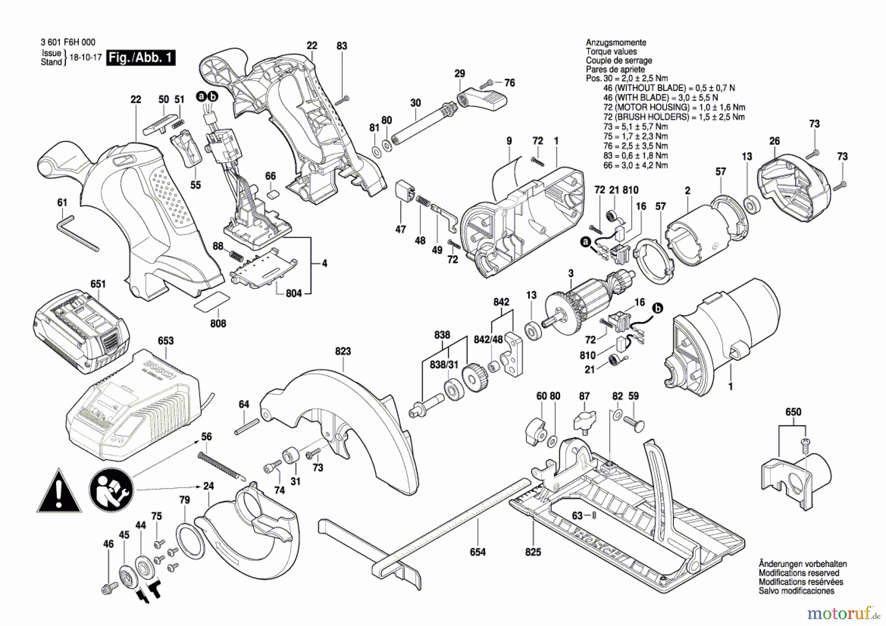 Bosch Akku Werkzeug Akku-Kreissäge GKS 18 V-LI Seite 1