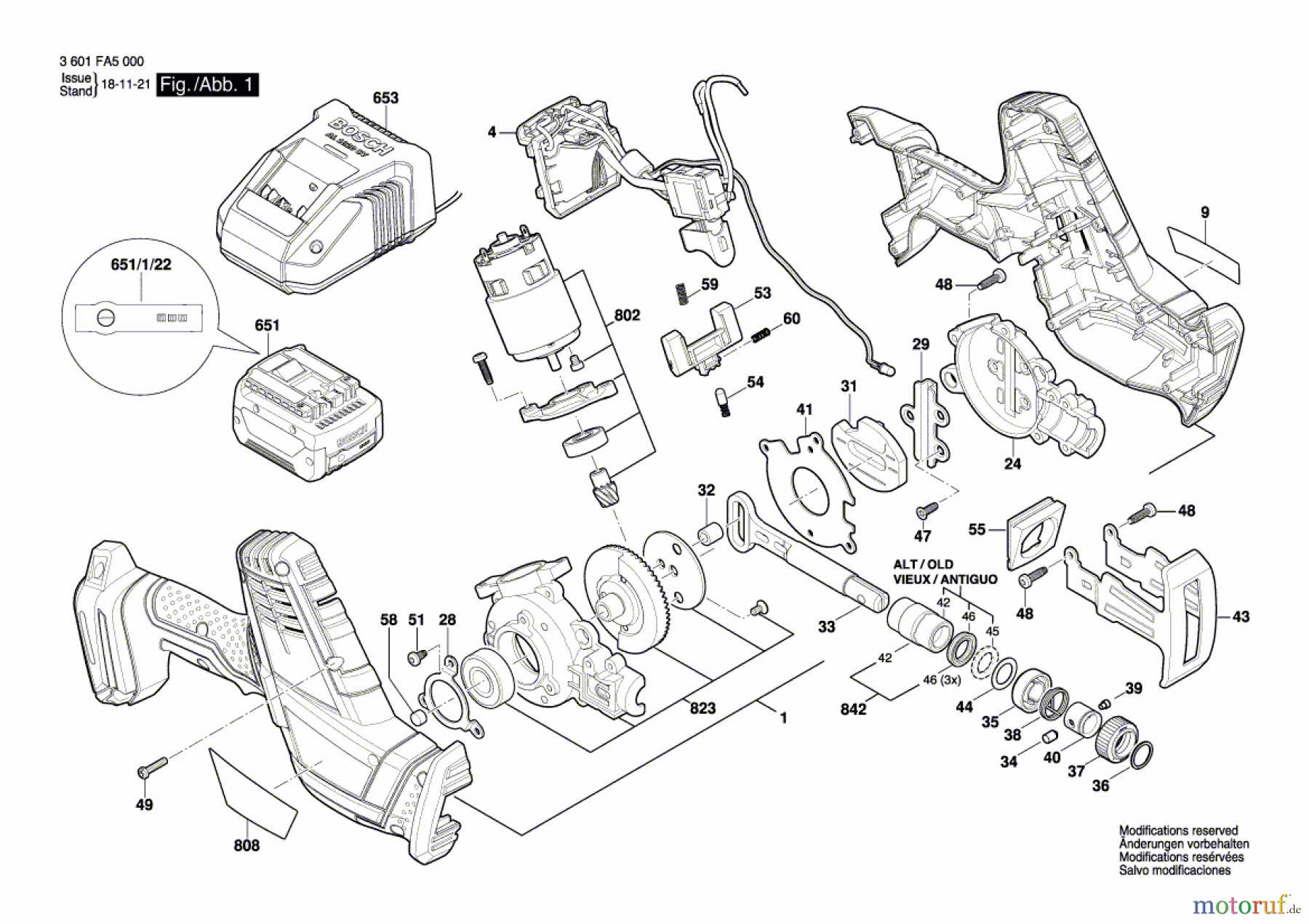 Bosch Akku Werkzeug Akku-Säbelsäge GSA 18 V-LI C Seite 1
