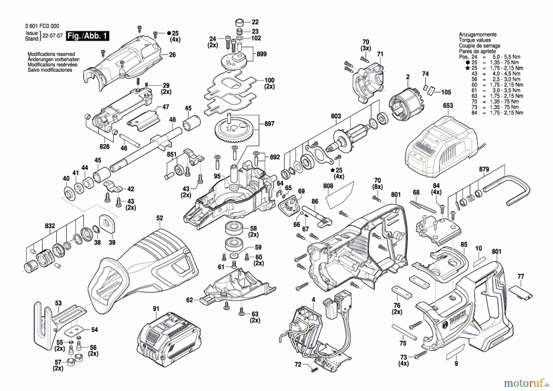 Bosch Werkzeug Säbelsäge GSA 18V-28 Seite 1