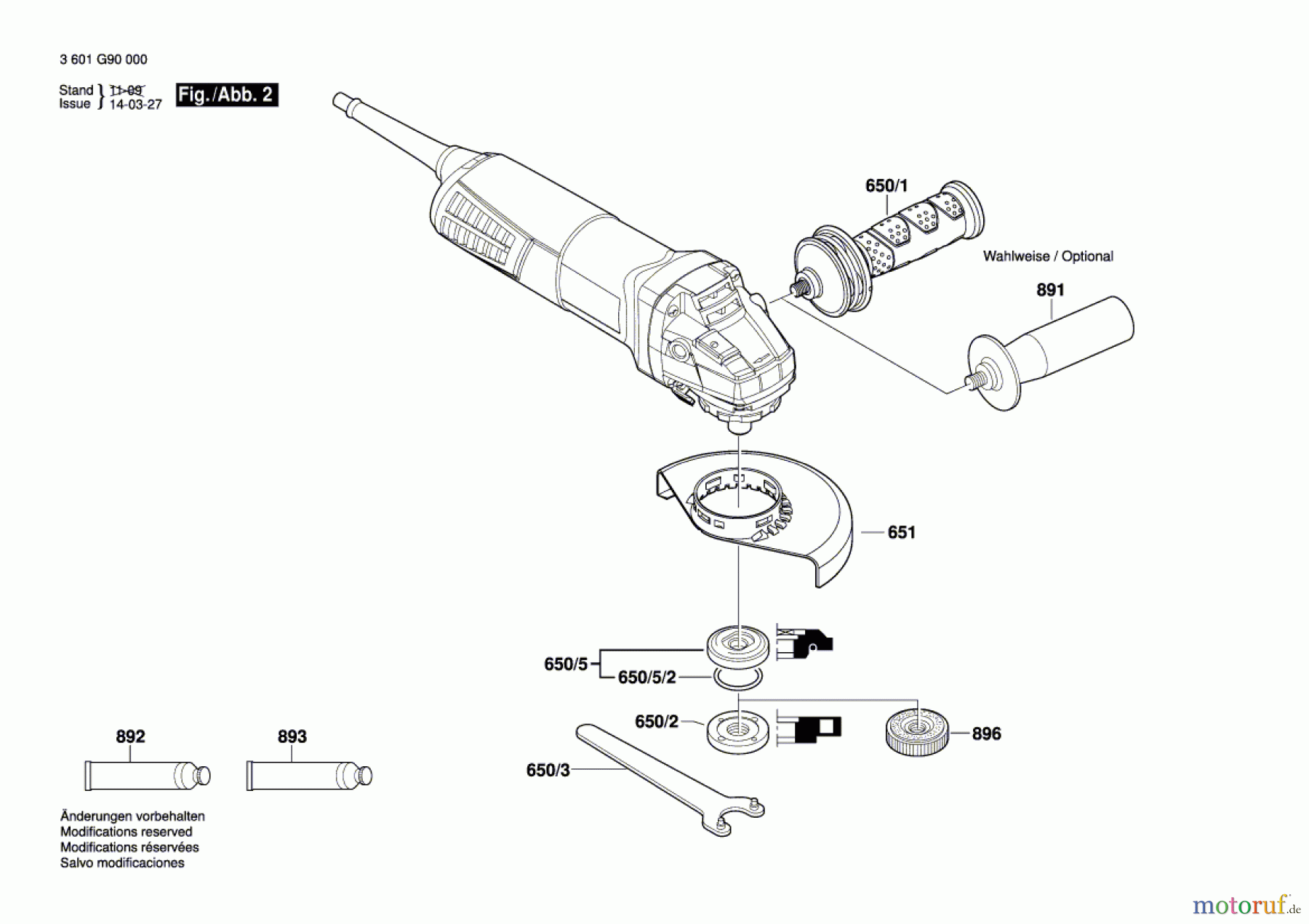Bosch Werkzeug Winkelschleifer GWS 11-125 Seite 2