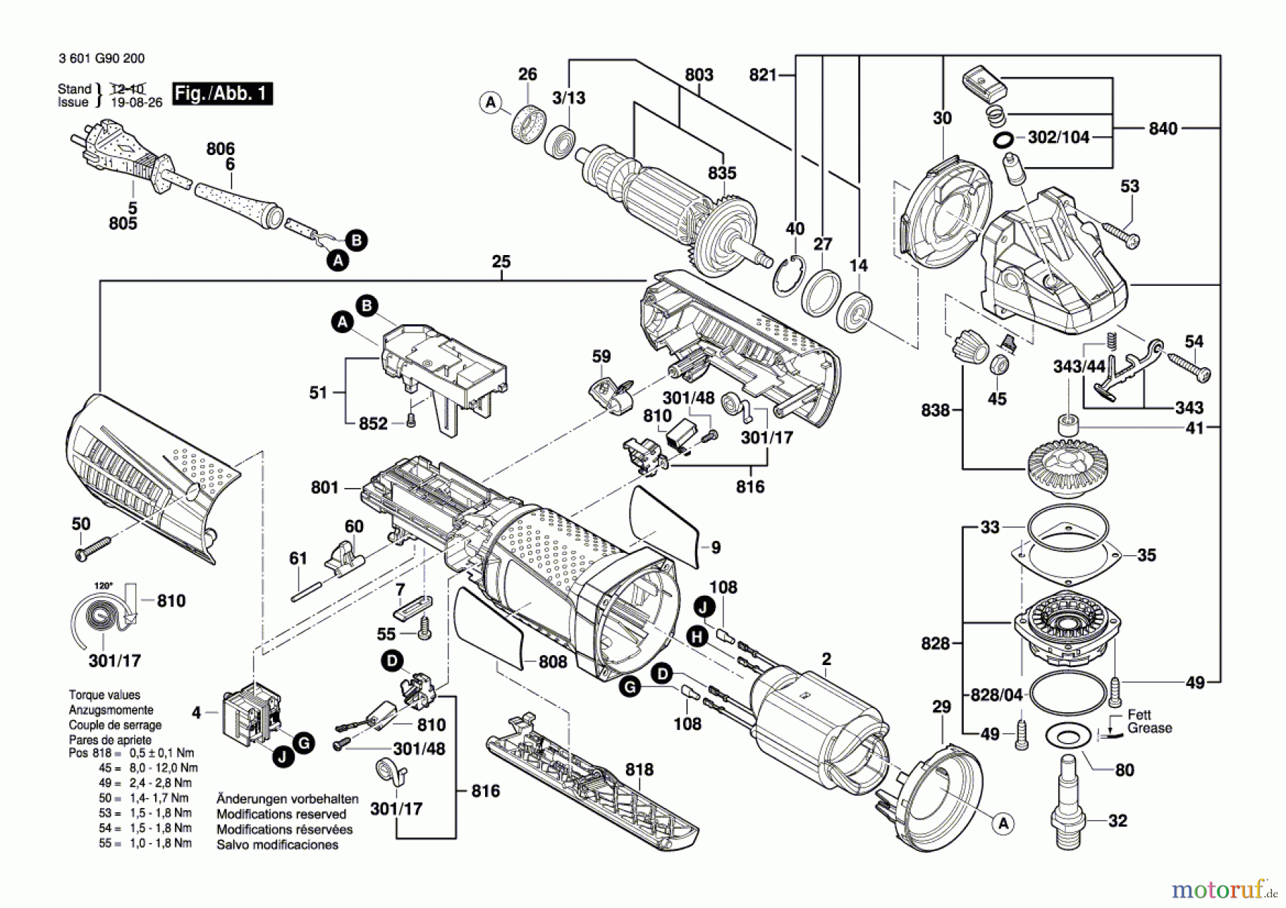 Bosch Werkzeug Winkelschleifer GWS 9-115 P Seite 1
