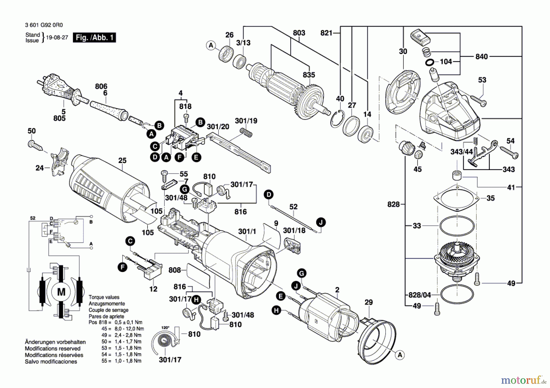 Bosch Werkzeug Winkelschleifer GWS 11-125 Seite 1