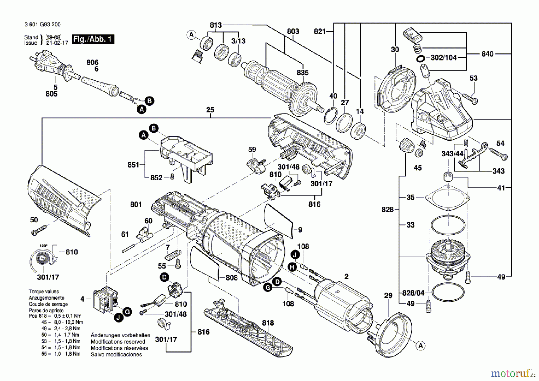 Bosch Werkzeug Winkelschleifer GWS 12-125 CIP Seite 1