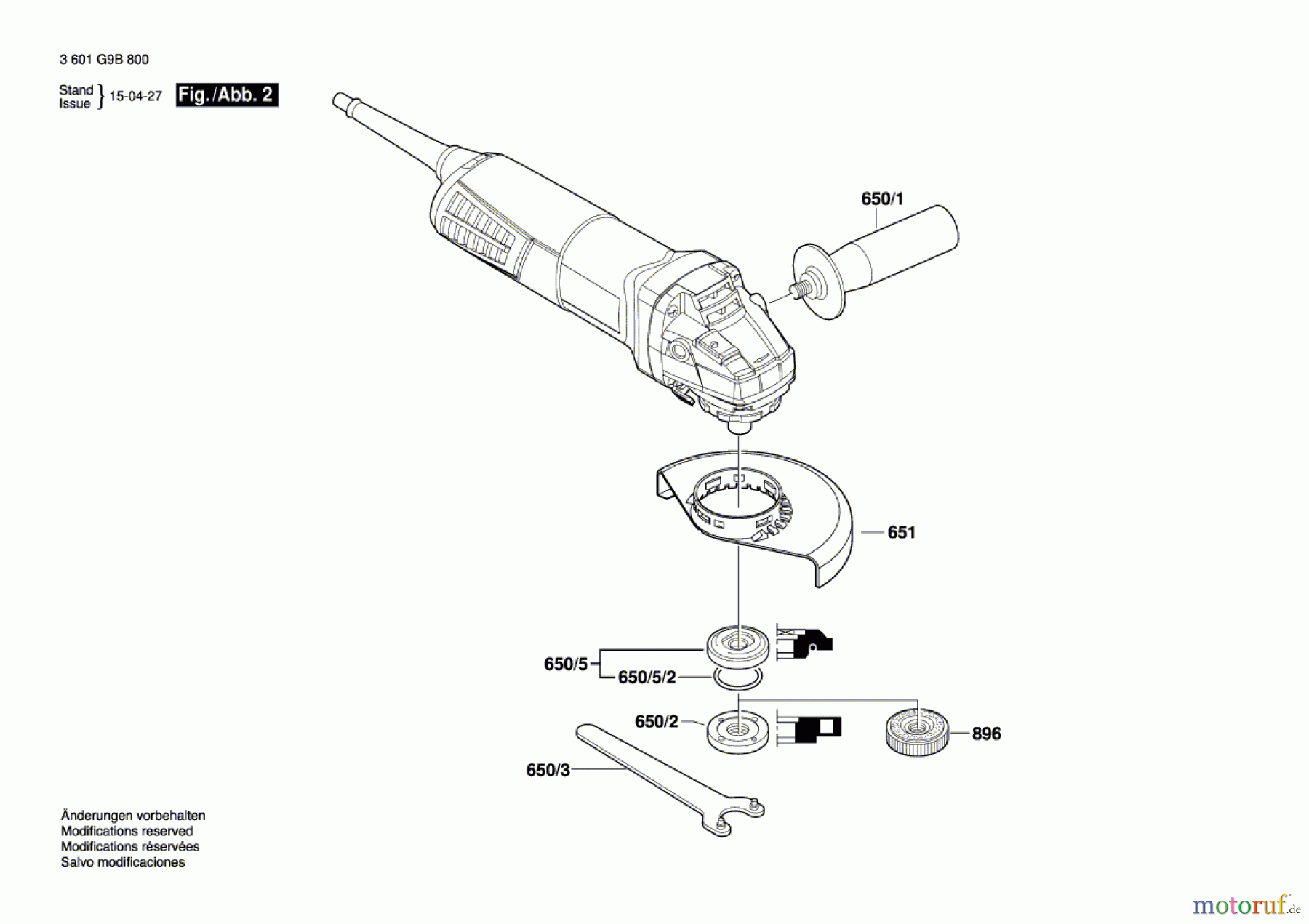  Bosch Werkzeug Winkelschleifer BAG 125-2 Seite 2
