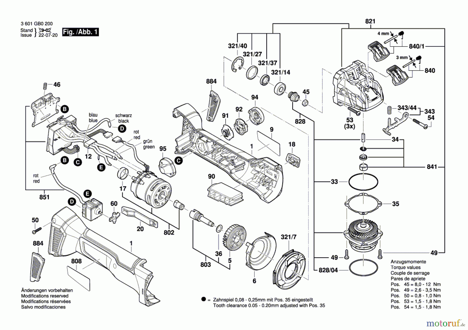 Bosch Akku Werkzeug Akku-Winkelschleifer GWX 18V-10 C Seite 1