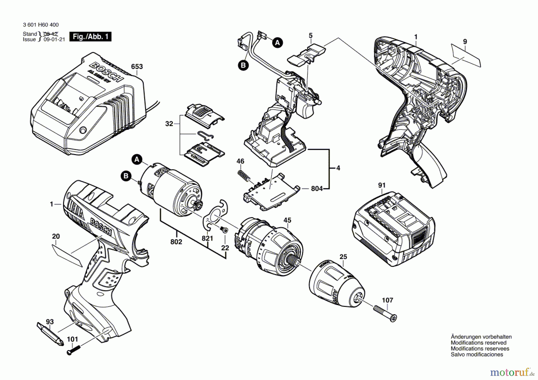 Bosch Akku Werkzeug Akku-Bohrschrauber GSR 14,4 V-LI Seite 1
