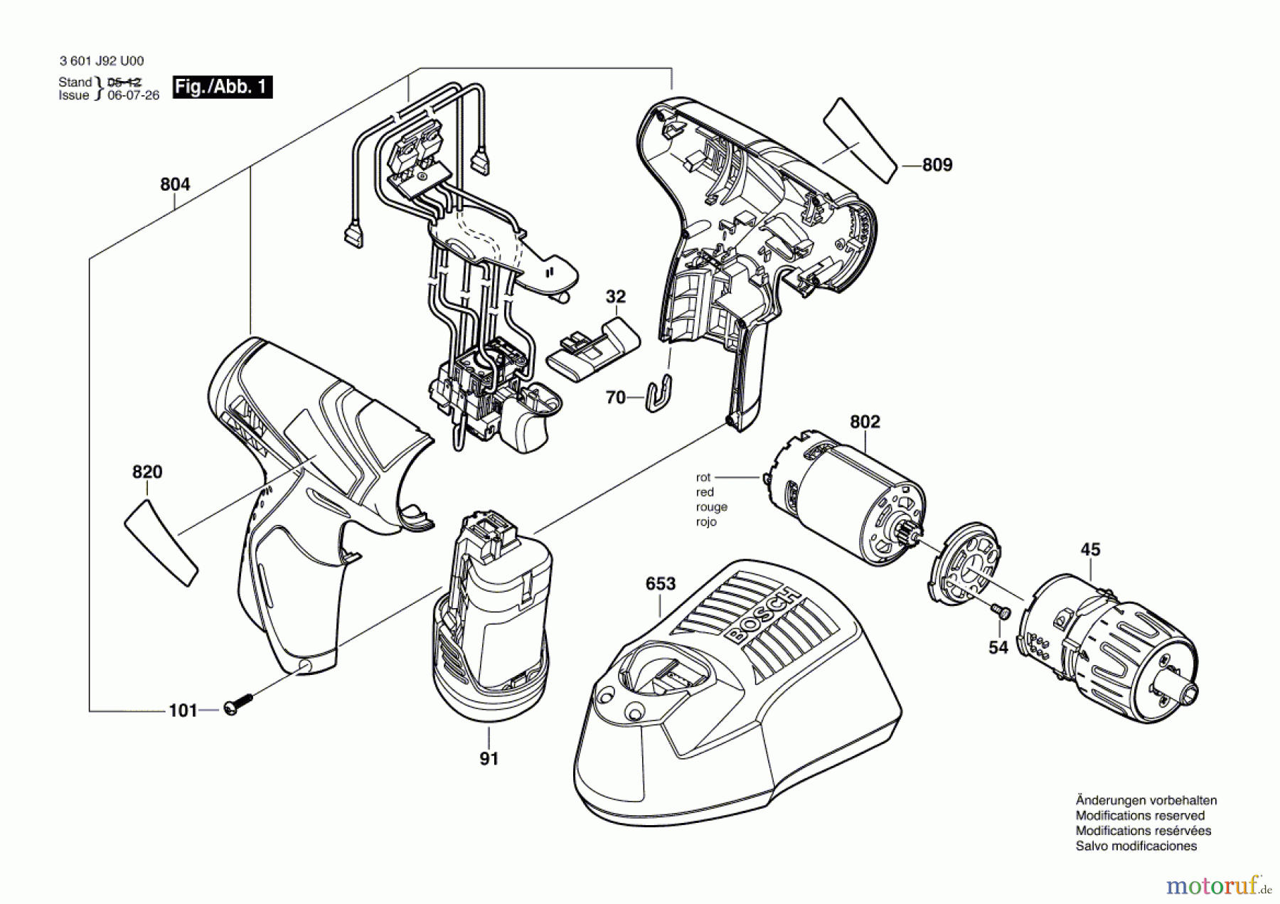  Bosch Akku Werkzeug Akku-Mittelgriffschrauber GSR 10,8 V-LI Seite 1