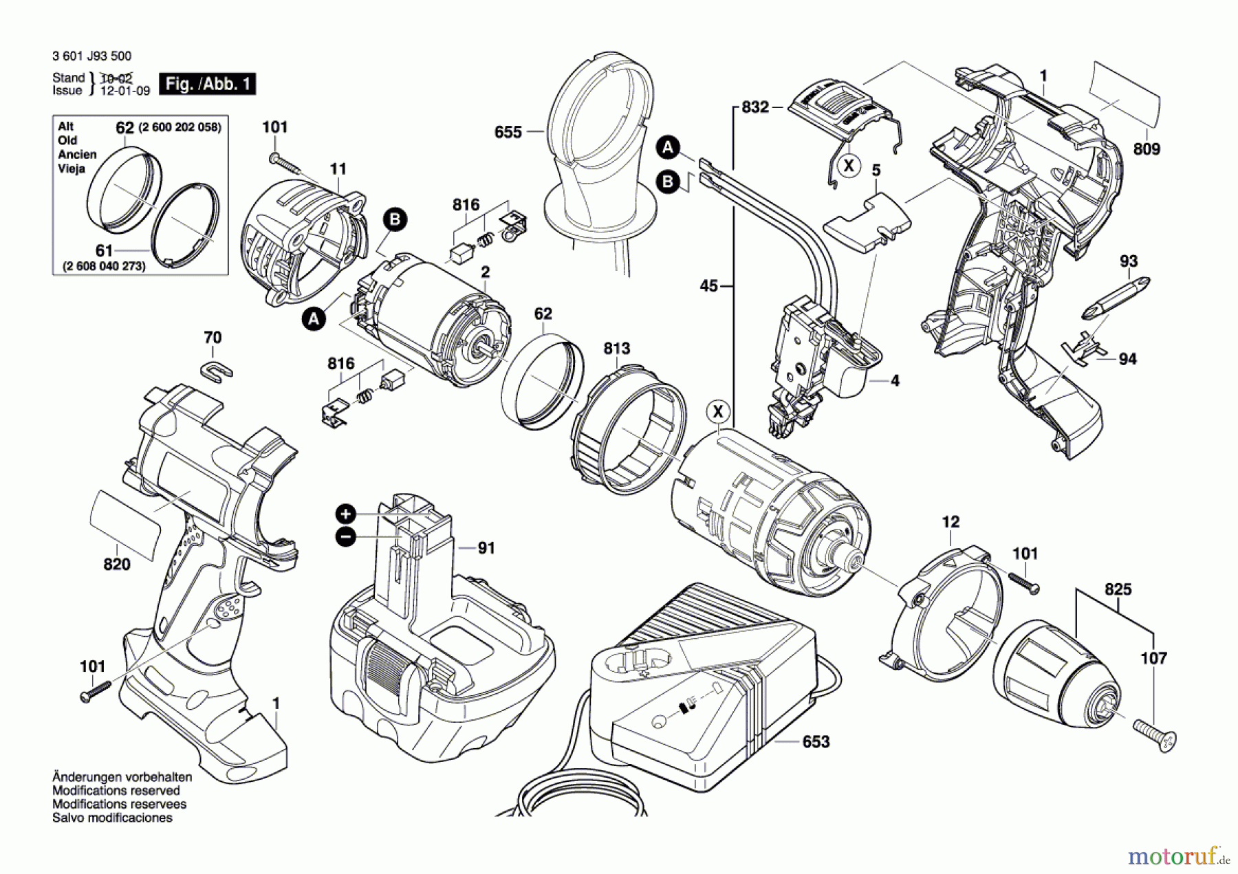 Bosch Akku Werkzeug Akku-Mittelgriffschrauber GSR 12 VE-2 Seite 1
