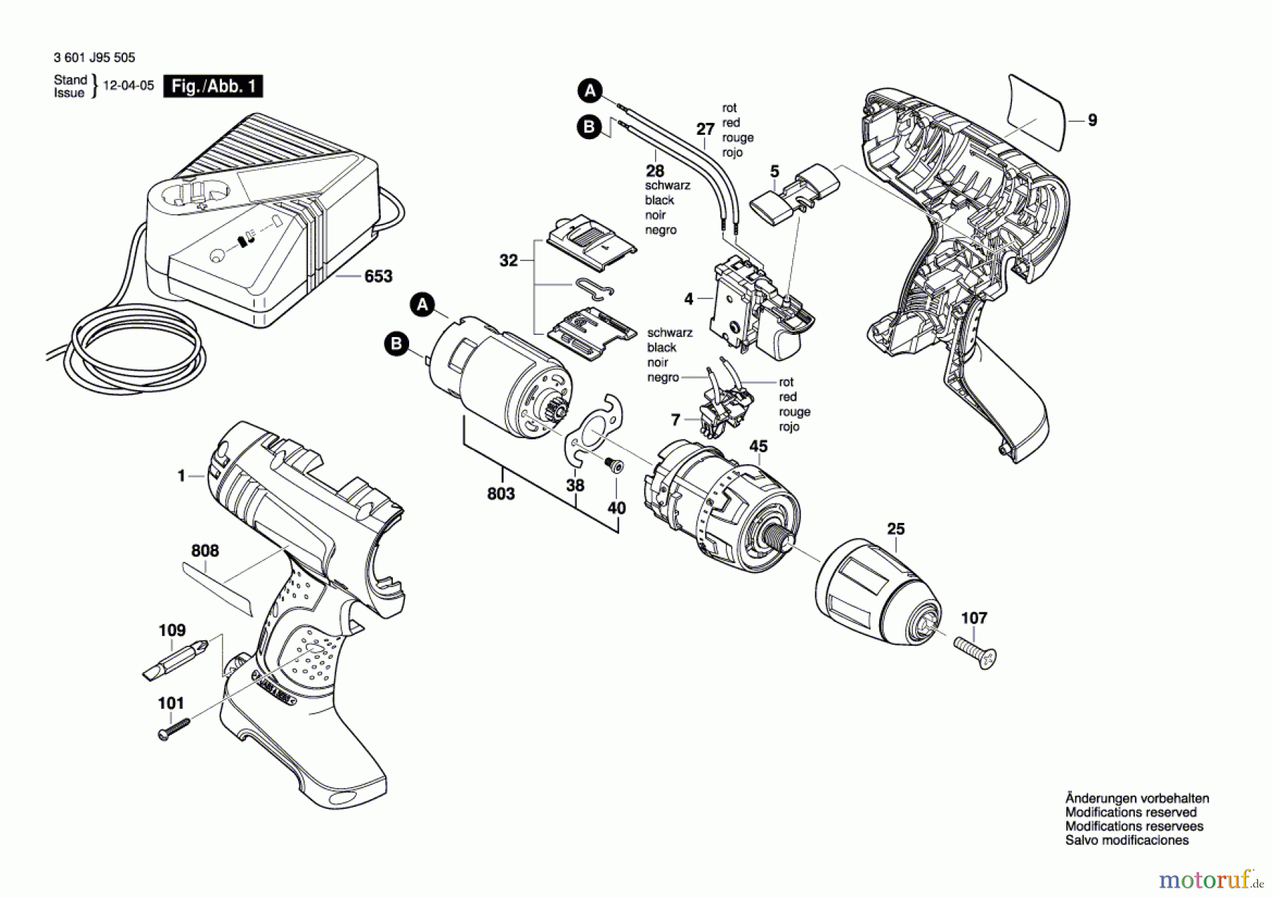 Bosch Akku Werkzeug Akku-Bohrschrauber BACS-12 V-1 Seite 1