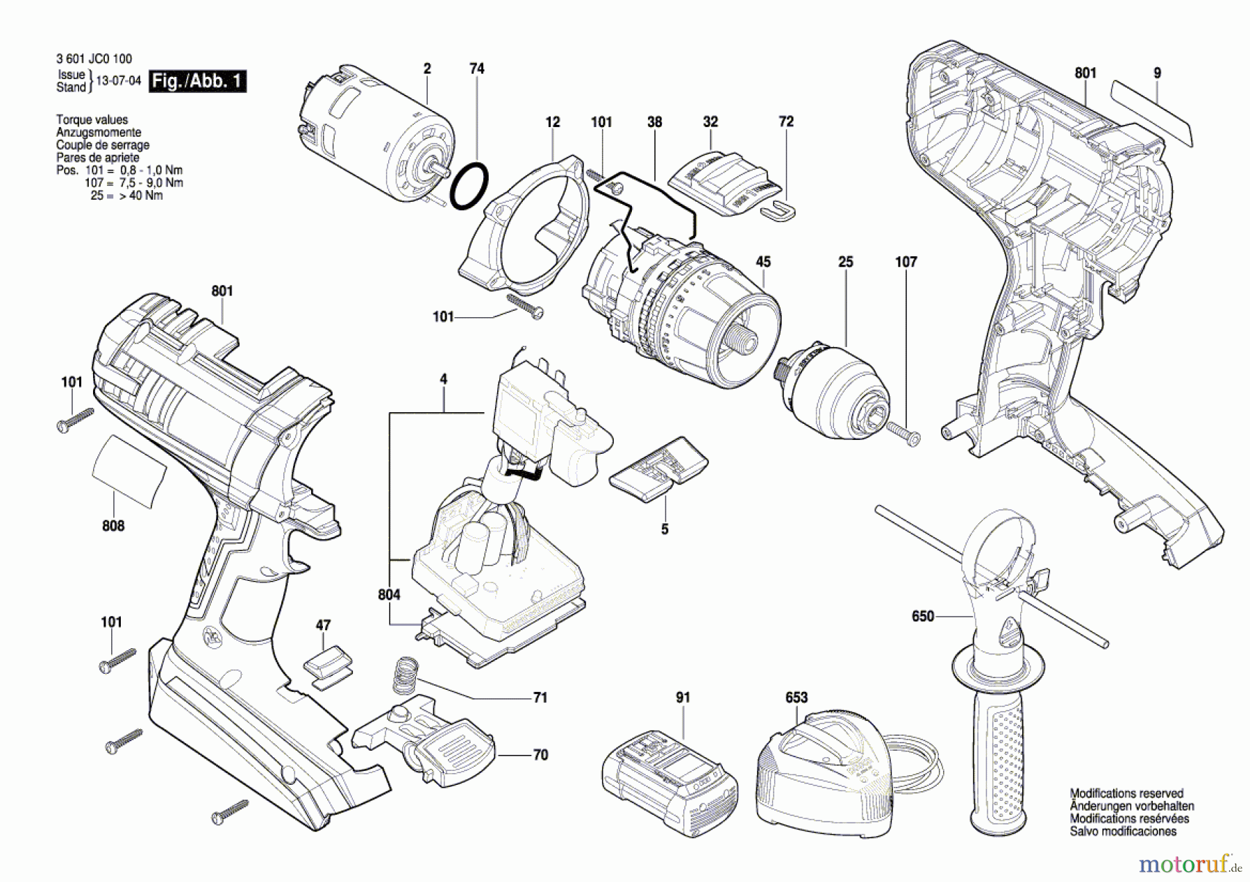 Bosch Akku Werkzeug Akku-Bohrschrauber GSR 36 VE-2-LI Seite 1