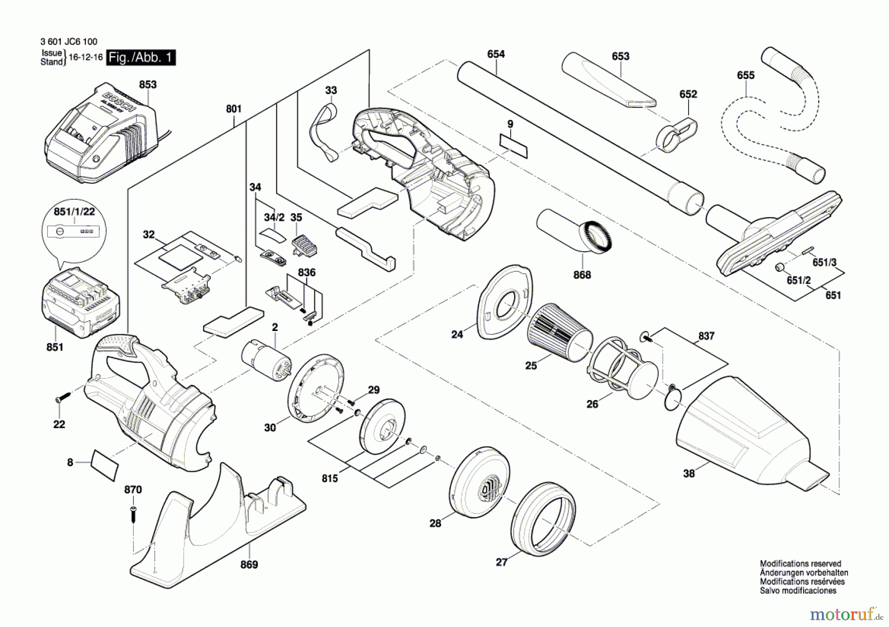 Bosch Akku Werkzeug Akku-Sauger GAS 18 V-LI Seite 1