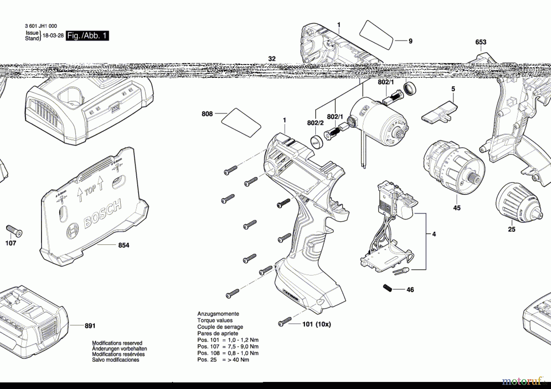 Bosch Akku Werkzeug Akku-Bohrschrauber GSR 18V-21 Seite 1