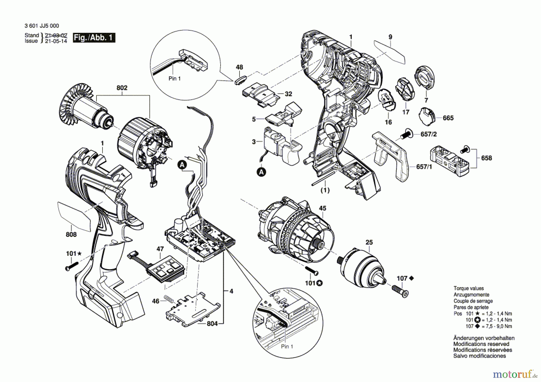 Bosch Akku Werkzeug Akku-Bohrschrauber GSR 18V-150 C Seite 1