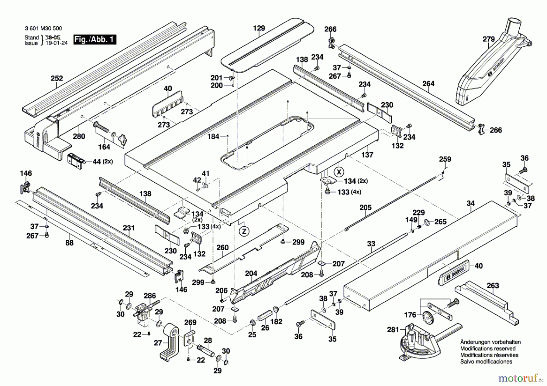  Bosch Werkzeug Tischkreissäge GTS 10 J Seite 1