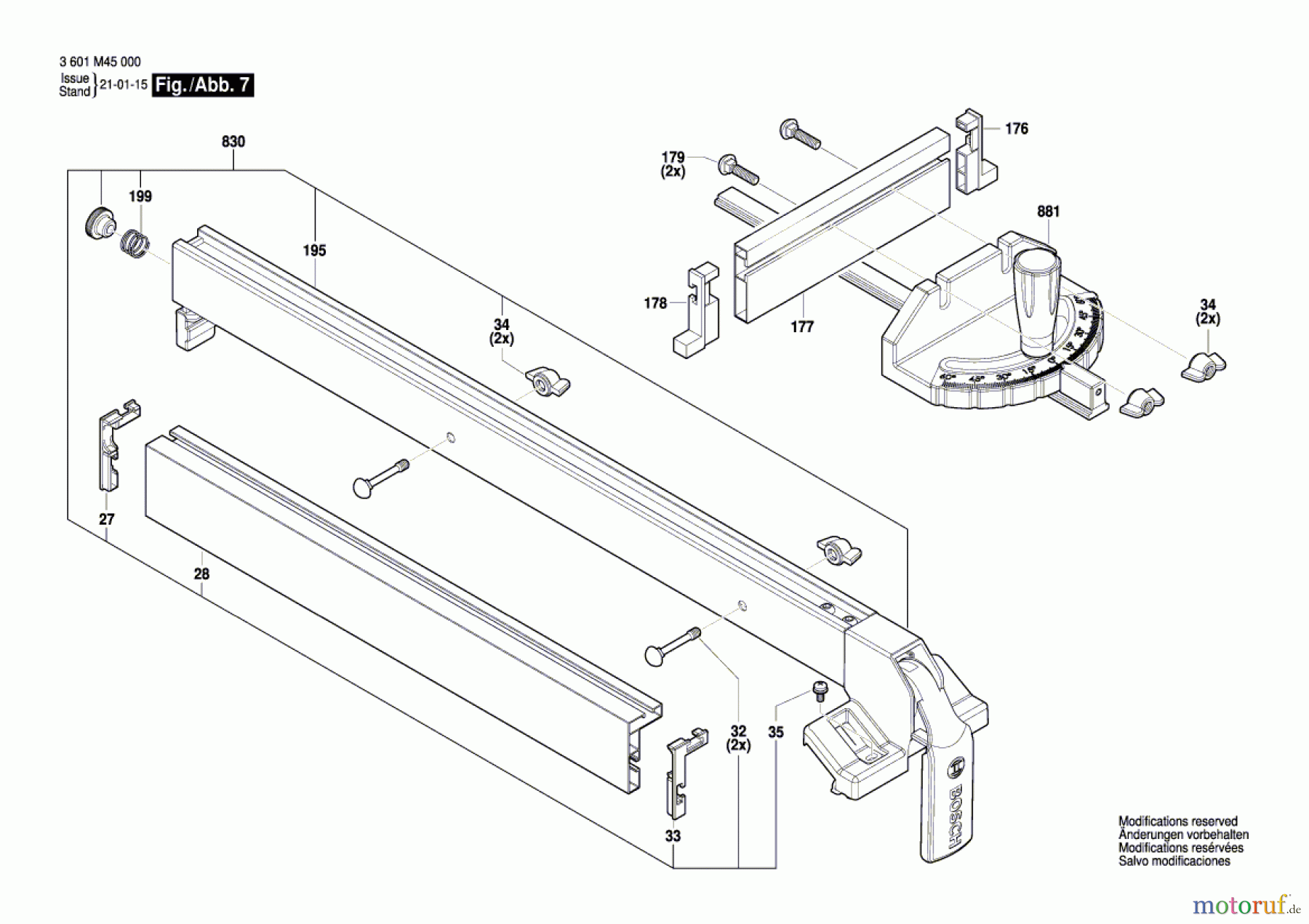 Bosch Werkzeug Tischkreissäge GTS 254 Seite 7