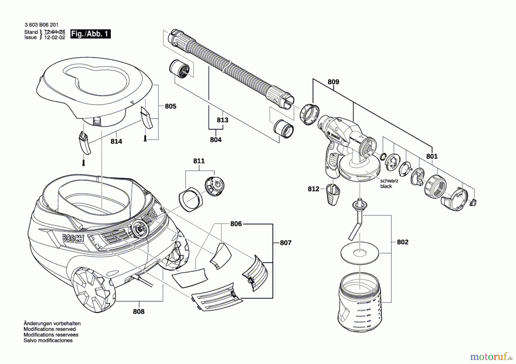 Bosch Wassertechnik Sprühpistole PFS 105E Seite 1