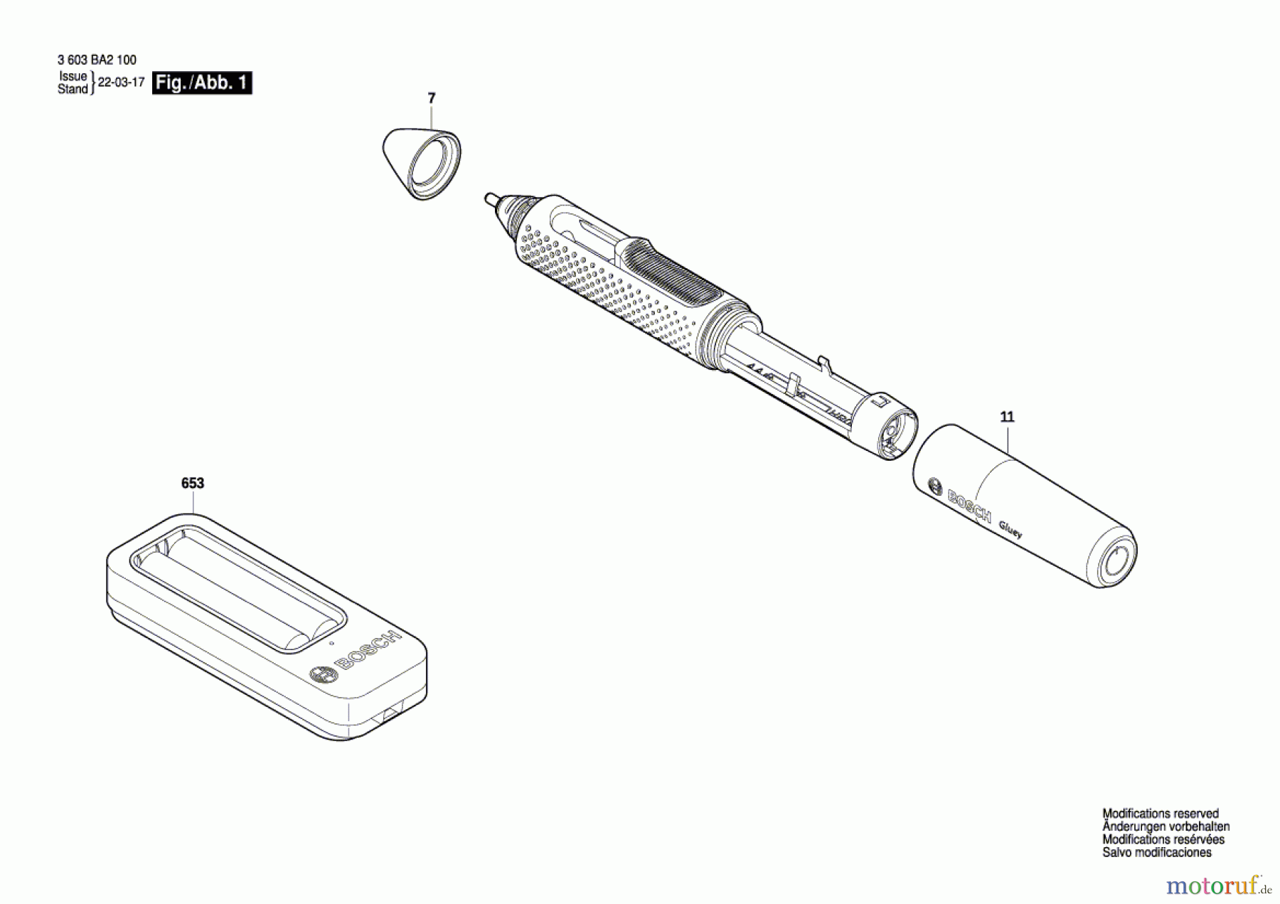 Bosch Werkzeug Klebepistole Gluey Bare Seite 1