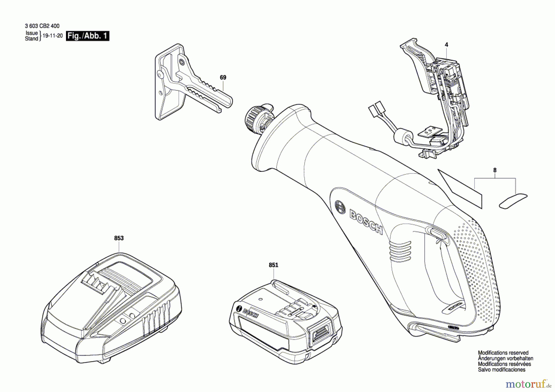 Bosch Akku Werkzeug Akku-Säbelsäge AdvancedRecip 18 Seite 1