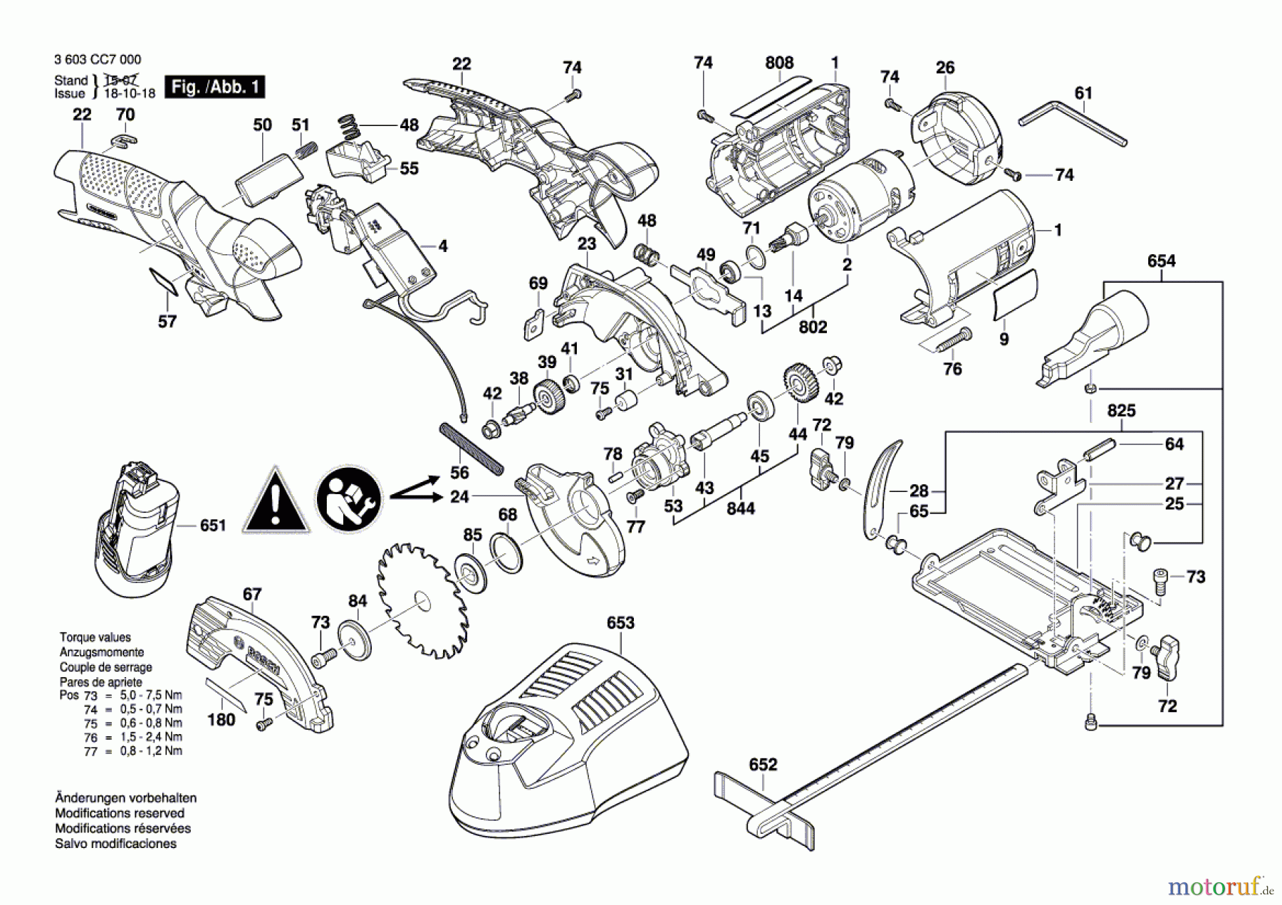 Bosch Akku Werkzeug Akku-Kreissäge PKS 10,8 V-LI Seite 1
