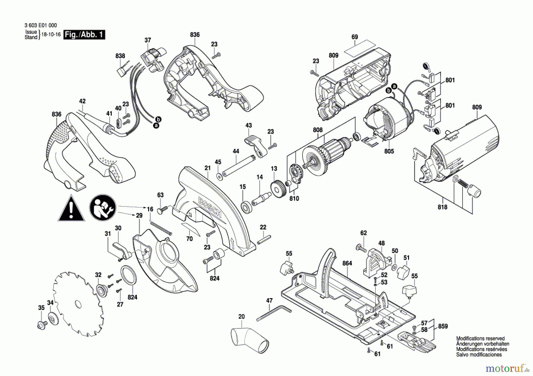 Bosch Werkzeug Handkreissäge PKS 55A Seite 1