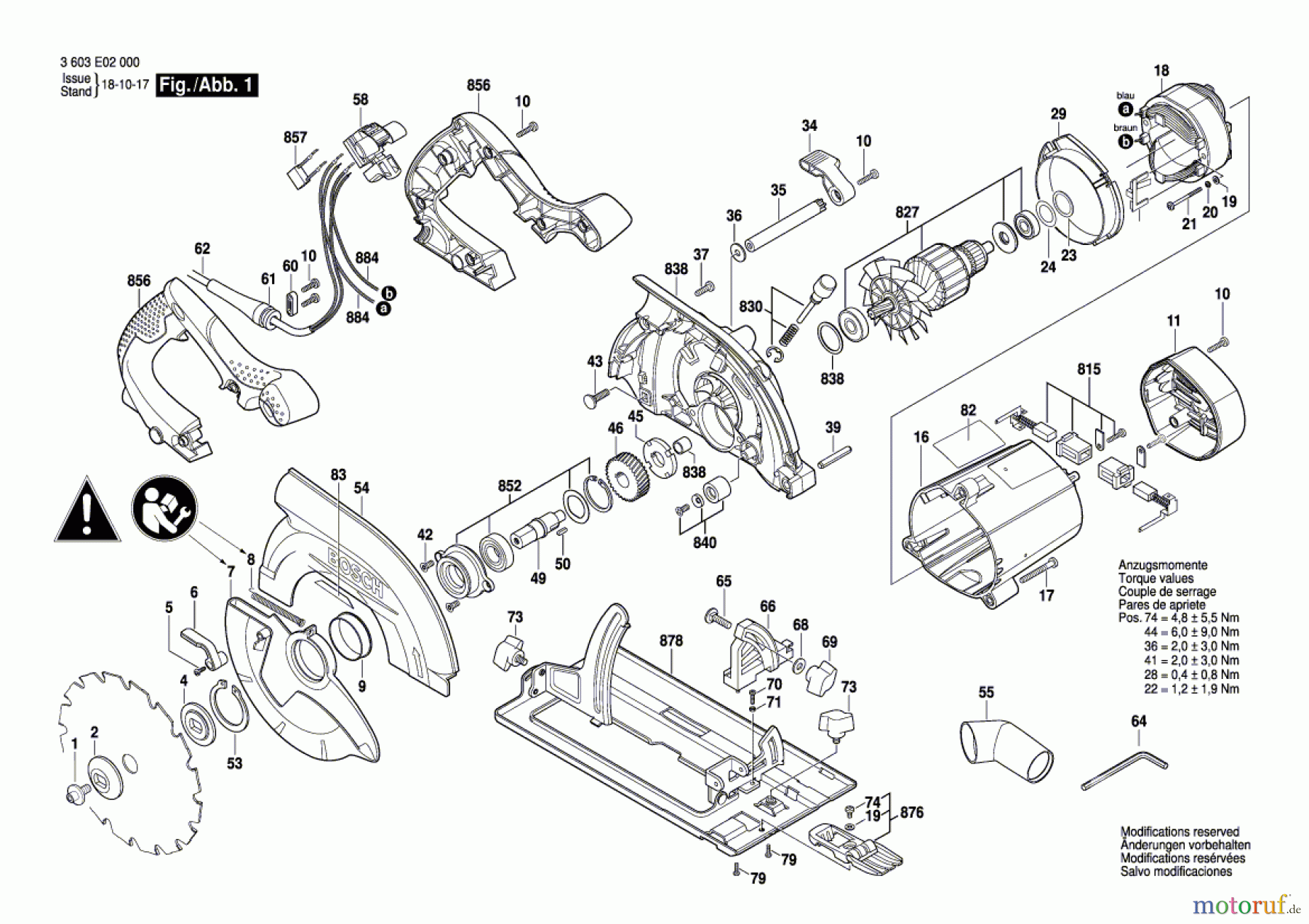 Bosch Werkzeug Handkreissäge PKS 66 AF Seite 1