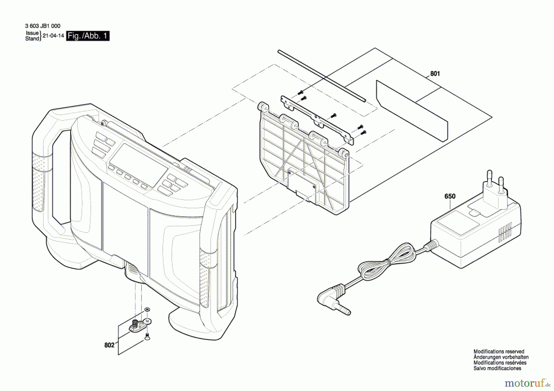 Bosch Werkzeug Power-Radiobox EasyRadio 12 Seite 1