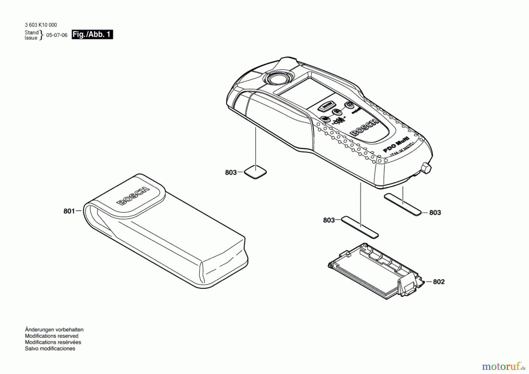 Bosch Werkzeug Universalortungsgerät PDO-MULTI Seite 1