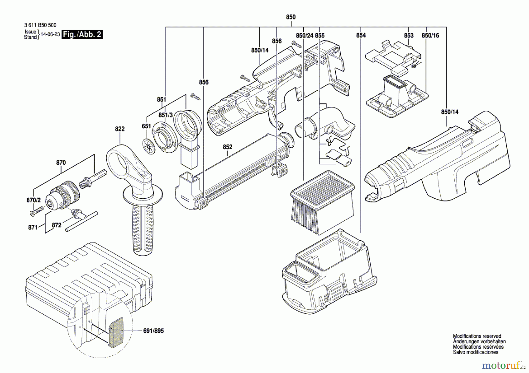 Bosch Werkzeug Bohrhammer GBH 2-23 REA Seite 2