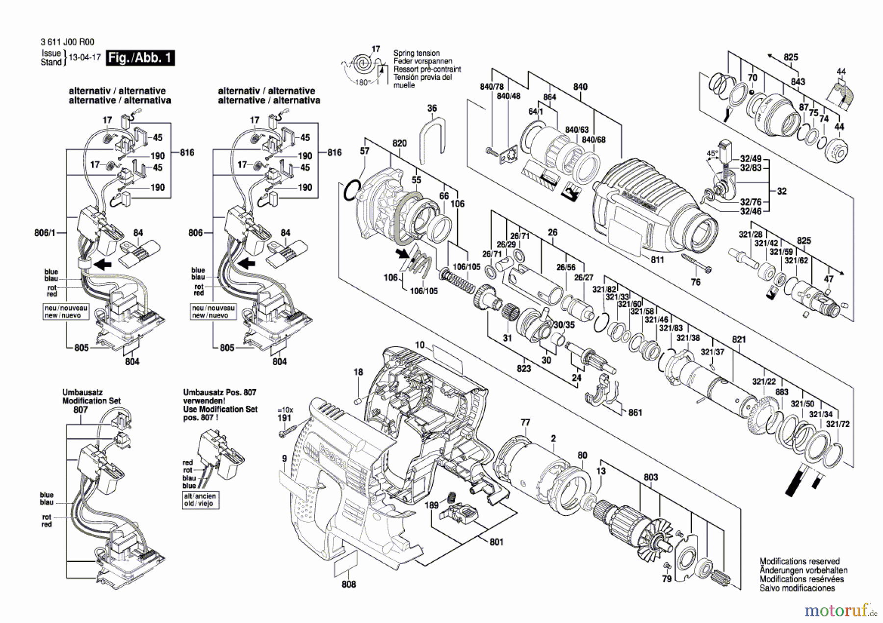 Bosch Werkzeug Bohrhammer GBH 36 V-LI Seite 1