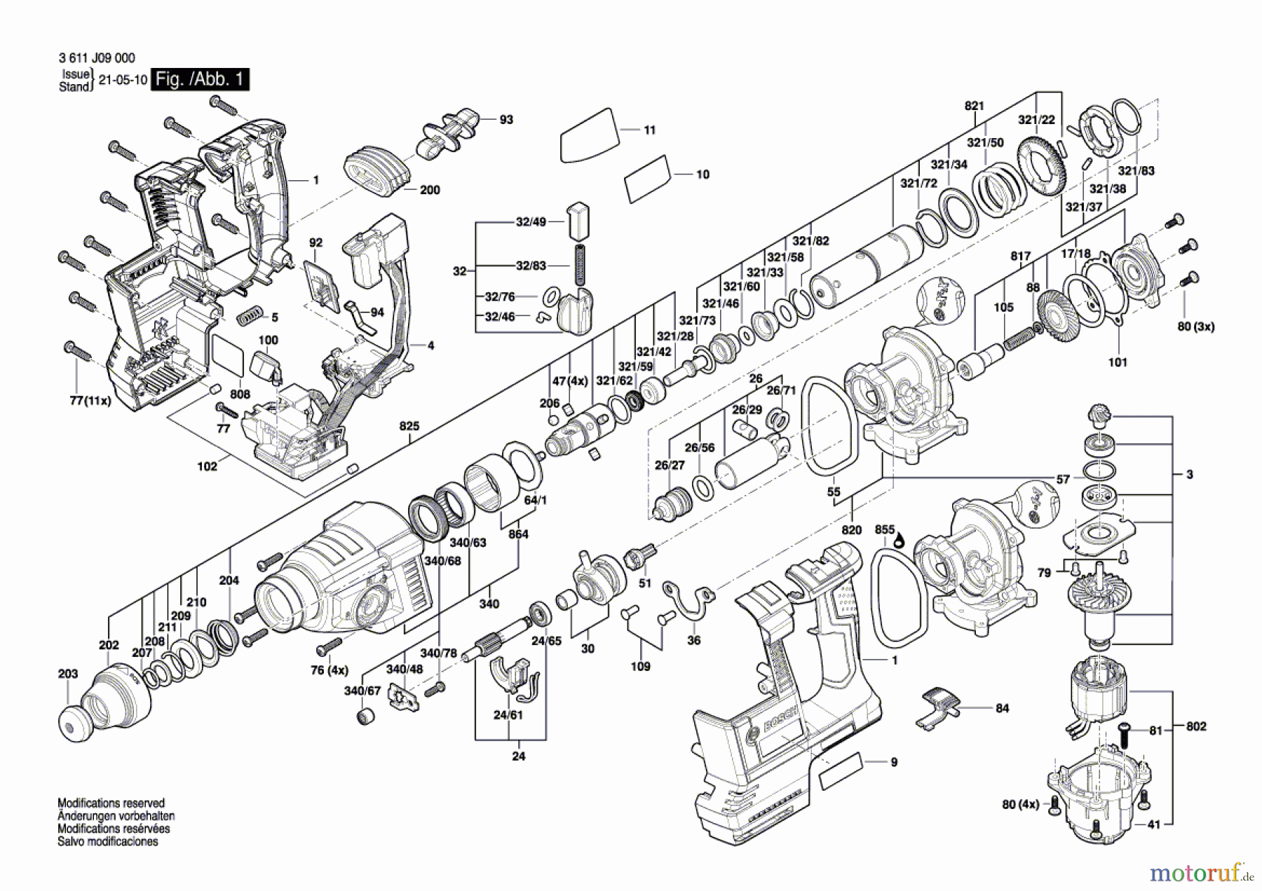 Bosch Akku Werkzeug Akku-Bohrhammer GBH 18V-26 Seite 1