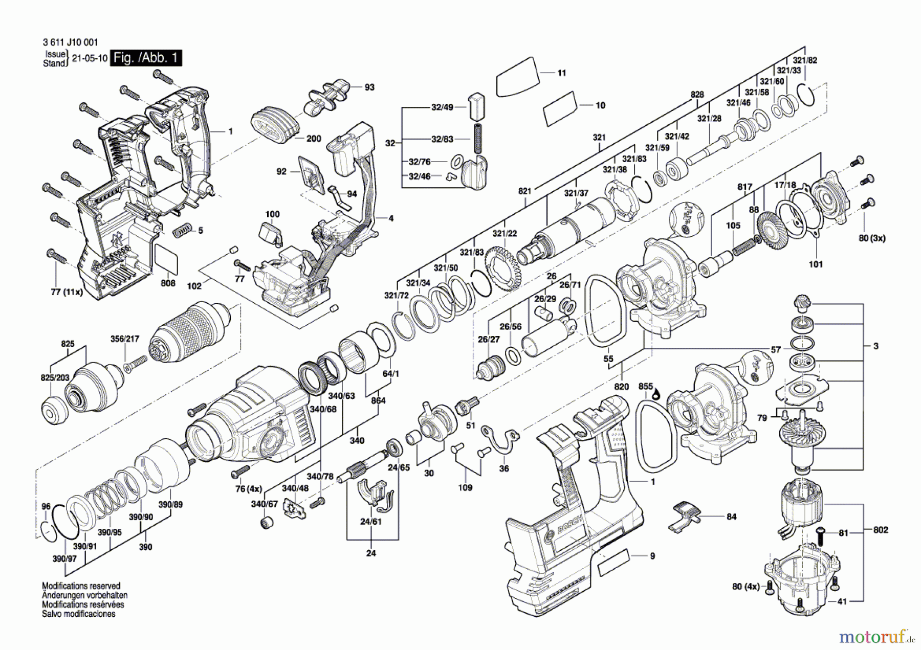 Bosch Akku Werkzeug Akku-Bohrhammer GBH 18V-26 Seite 1