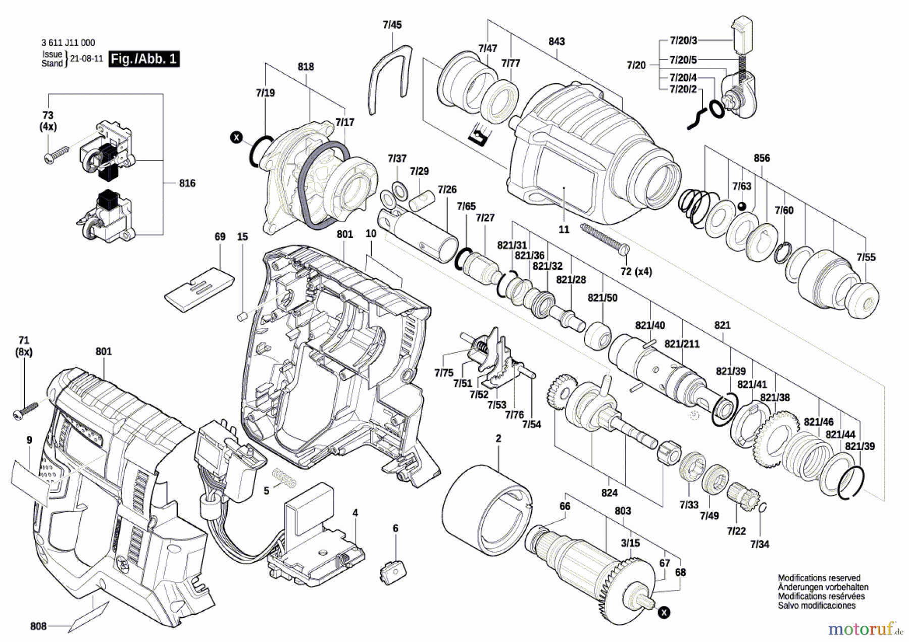 Bosch Akku Werkzeug Akku-Bohrhammer GBH 18V-20 Seite 1