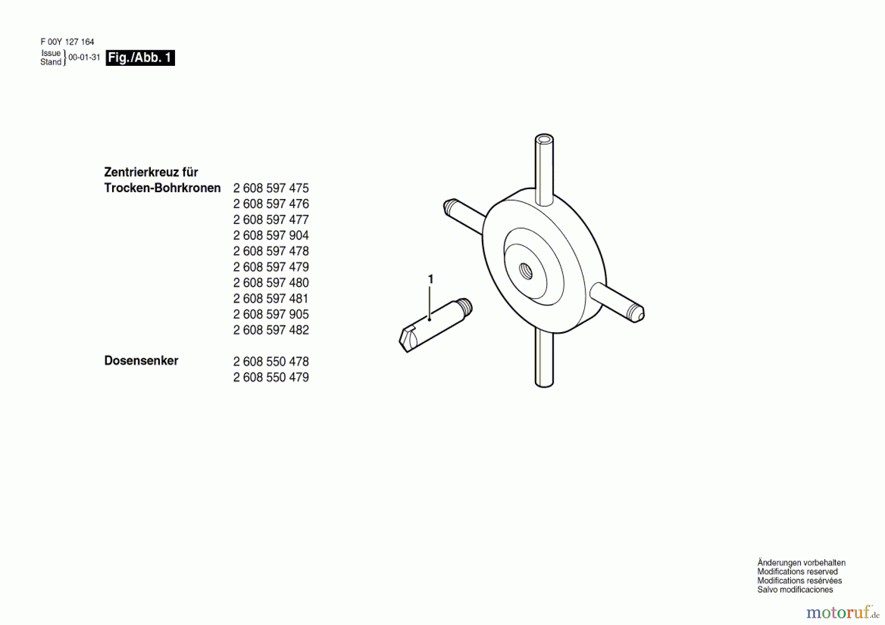 Bosch Werkzeug Zentrierstift ---- Seite 1