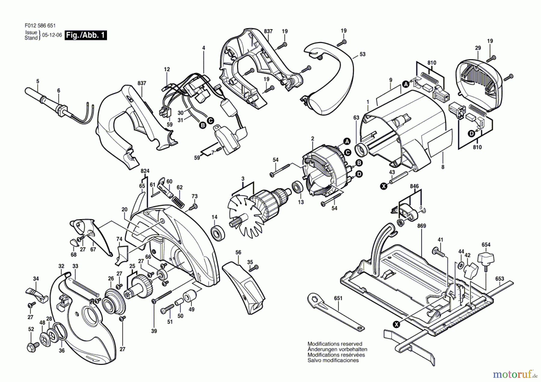  Bosch Werkzeug Handkreissäge 5866 Seite 1
